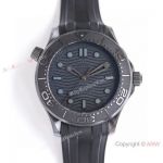 Super Clone Omega Seamaster Black Black 8806 Watch with Rubber Strap